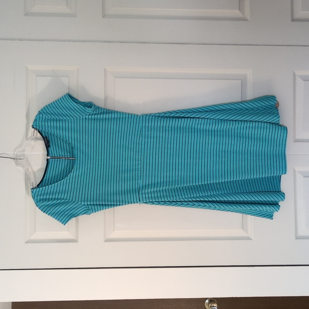 Teal Striped Dress